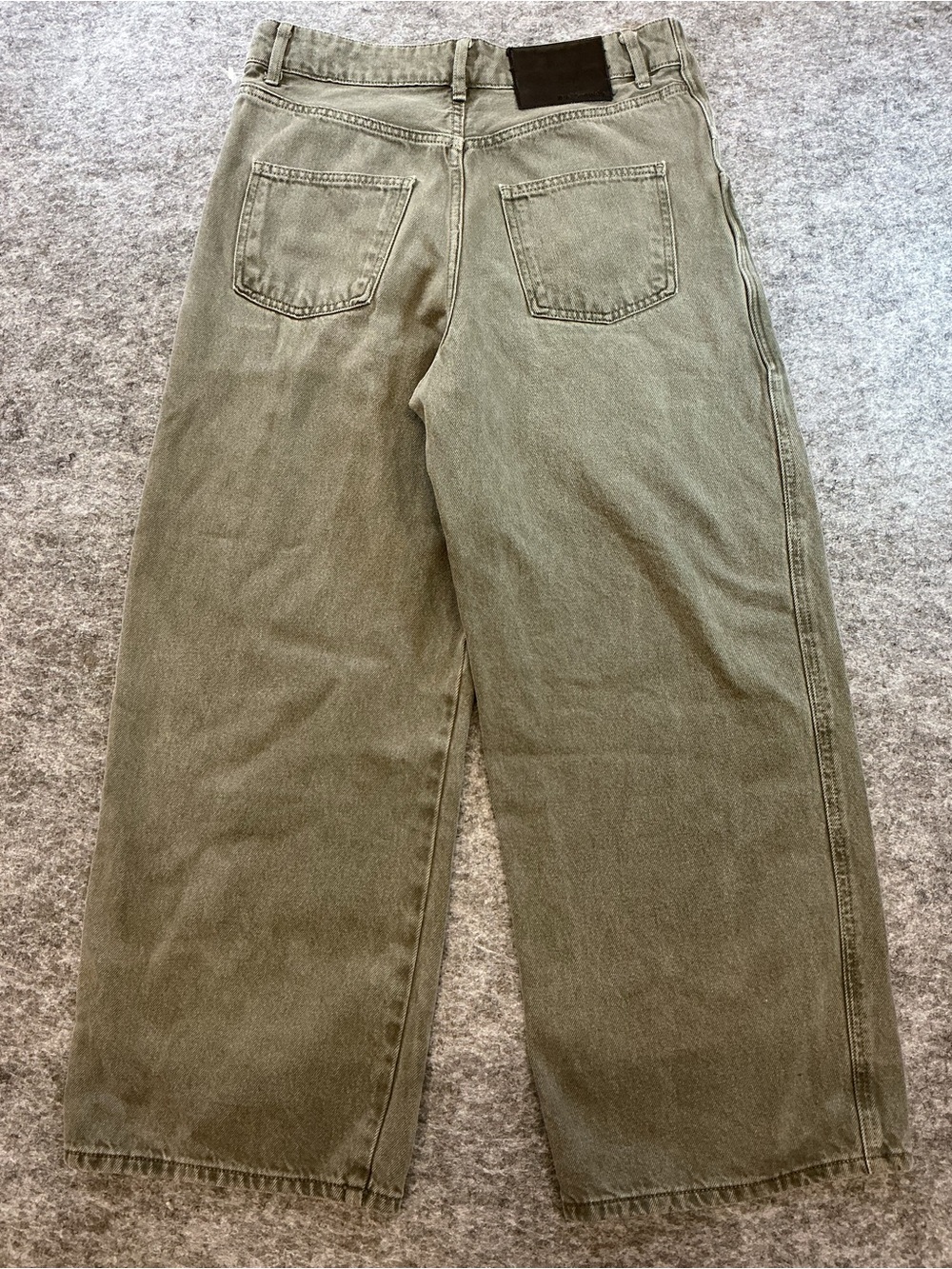 Zara Wide-Leg Utility Pants in Olive Green Size 30 - Picture 4 of 4